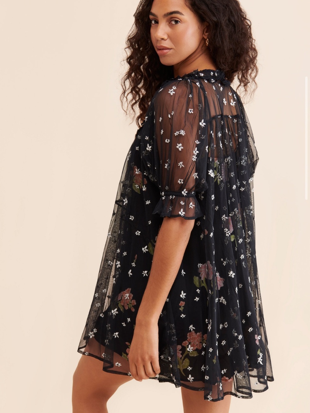 Free People With Love Mesh Mini Dress - Picture 3 of 8